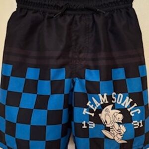 Boys Sonic Swim Shorts Size Small